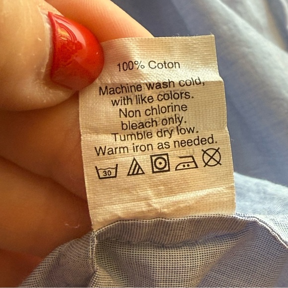 J Crew Sleeveless Oxford Blue Button Down Sleeveless Dress XS No Belt Preppy - Picture 12 of 12